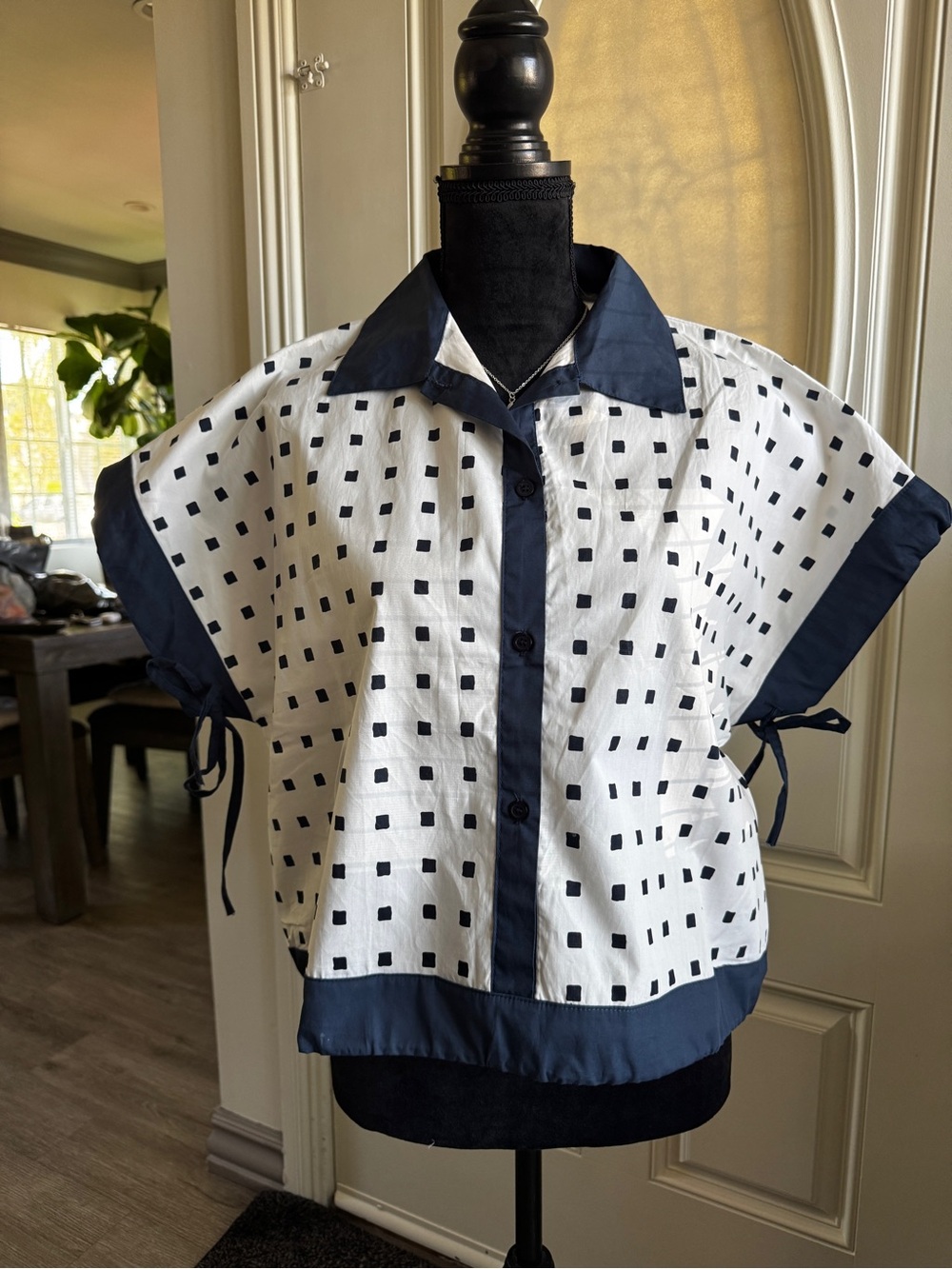 Pippin Blouse Square Pattern with Adjustable Drawstring Sleeves